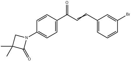 1-(4-[3-(3-BROMOPHENYL)ACRYLOYL]PHENYL)-3,3-DIMETHYL-2-AZETANONE Struktur