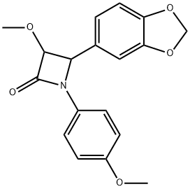 4-BENZO[D]1,3-DIOXOLAN-5-YL-3-METHOXY-1-(4-METHOXYPHENYL)AZETIDIN-2-ONE Struktur