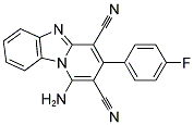 1-AMINO-3-(4-FLUORO-PHENYL)-BENZO[4,5]IMIDAZO[1,2-A]PYRIDINE-2,4-DICARBONITRILE Struktur