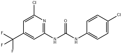 N-(4-CHLOROPHENYL)-N'-[6-CHLORO-4-(TRIFLUOROMETHYL)-2-PYRIDYL]UREA Struktur