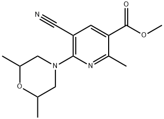 METHYL 5-CYANO-6-(2,6-DIMETHYLMORPHOLINO)-2-METHYLNICOTINATE Struktur