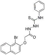 1-(2-(1-BROMO(2-NAPHTHYLOXY))ACETYL)-4-PHENYL-3-THIOSEMICARBAZIDE Struktur