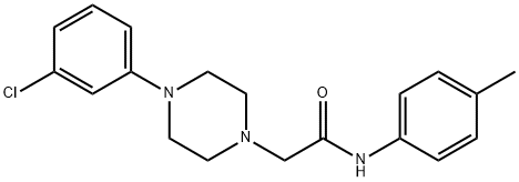 2-[4-(3-CHLOROPHENYL)PIPERAZINO]-N-(4-METHYLPHENYL)ACETAMIDE Struktur