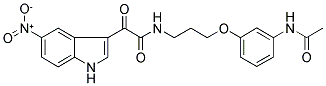 N1-(3-[3-(ACETYLAMINO)PHENOXY]PROPYL)-2-(5-NITRO-1H-INDOL-3-YL)-2-OXOACETAMIDE Struktur