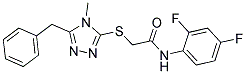 2-[(5-BENZYL-4-METHYL-4H-1,2,4-TRIAZOL-3-YL)SULFANYL]-N-(2,4-DIFLUOROPHENYL)ACETAMIDE Struktur