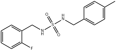 N-(2-FLUOROBENZYL)-N'-(4-METHYLBENZYL)SULFAMIDE Struktur