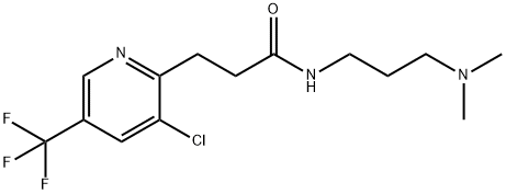 3-[3-CHLORO-5-(TRIFLUOROMETHYL)-2-PYRIDINYL]-N-[3-(DIMETHYLAMINO)PROPYL]PROPANAMIDE Struktur