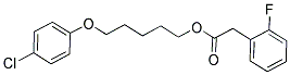 5-(4-CHLOROPHENOXY)PENTYL 2-(2-FLUOROPHENYL)ACETATE Struktur