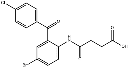 4-([4-BROMO-2-(4-CHLOROBENZOYL)PHENYL]AMINO)-4-OXOBUTANOIC ACID Struktur