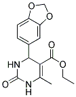 ETHYL 4-(1,3-BENZODIOXOL-5-YL)-6-METHYL-2-OXO-1,2,3,4-TETRAHYDRO-5-PYRIMIDINECARBOXYLATE Struktur