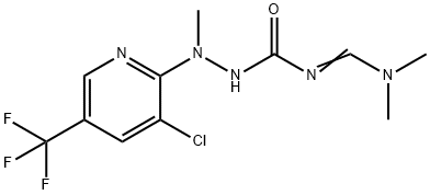 2-[3-CHLORO-5-(TRIFLUOROMETHYL)-2-PYRIDINYL]-N-[(DIMETHYLAMINO)METHYLENE]-2-METHYL-1-HYDRAZINECARBOXAMIDE Struktur