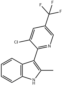 3-[3-CHLORO-5-(TRIFLUOROMETHYL)-2-PYRIDINYL]-2-METHYL-1H-INDOLE Struktur