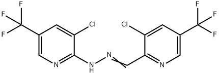 3-CHLORO-5-(TRIFLUOROMETHYL)-2-PYRIDINECARBALDEHYDE N-[3-CHLORO-5-(TRIFLUOROMETHYL)-2-PYRIDINYL]HYDRAZONE Struktur