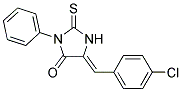 5-[(4-CHLOROPHENYL)METHYLENE]-3-PHENYL-2-THIOXOTETRAHYDRO-4H-IMIDAZOL-4-ONE Struktur