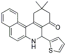 2,2-DIMETHYL-5-(THIOPHEN-2-YL)-2,3,5,6-TETRAHYDROBENZO[A]PHENANTHRIDIN-4(1H)-ONE Struktur