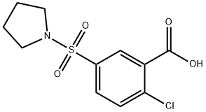 2-CHLORO-5-(PYRROLIDIN-1-YLSULFONYL)BENZOIC ACID Struktur