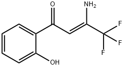 3-AMINO-4,4,4-TRIFLUORO-1-(2-HYDROXYPHENYL)-2-BUTEN-1-ONE Struktur