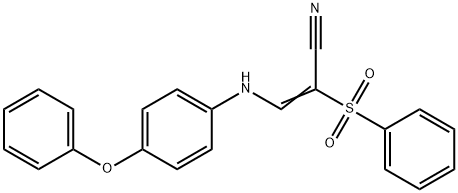 3-((4-PHENOXYPHENYL)AMINO)-2-(PHENYLSULFONYL)PROP-2-ENENITRILE Struktur