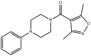 (3,5-DIMETHYL-4-ISOXAZOLYL)(4-PHENYLPIPERAZINO)METHANONE Struktur