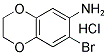 7-BROMO-2,3-DIHYDRO-1,4-BENZODIOXIN-6-AMINE HYDROCHLORIDE Struktur