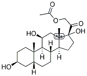 5-BETA-PREGNAN-3-BETA, 11-BETA, 17,21-TETROL-20-ONE 21-ACETATE Struktur