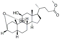 5-BETA-CHOLANIC ACID-3-ALPHA, 9-ALPHA-EPOXY-11-BETA-OL METHYL ESTER Struktur