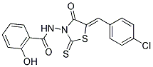 N-[(5Z)-5-(4-CHLOROBENZYLIDENE)-4-OXO-2-THIOXO-1,3-THIAZOLIDIN-3-YL]-2-HYDROXYBENZAMIDE Struktur