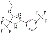 ETHYL 2-CHLORO-3,3,3-TRIFLUORO-2-([3-(TRIFLUOROMETHYL)BENZOYL]AMINO)PROPANOATE Struktur