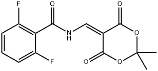 N-[(2,2-DIMETHYL-4,6-DIOXO-1,3-DIOXAN-5-YLIDEN)METHYL]-2,6-DIFLUOROBENZENECARBOXAMIDE Struktur