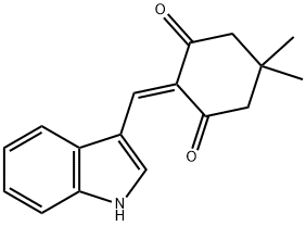 2-(1H-INDOL-3-YLMETHYLENE)-5,5-DIMETHYL-1,3-CYCLOHEXANEDIONE Struktur