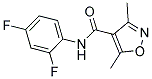 N-(2,4-DIFLUOROPHENYL)-3,5-DIMETHYL-4-ISOXAZOLECARBOXAMIDE Struktur