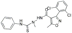 (3-(2,6-DICHLOROPHENYL)-5-METHYLISOXAZOL-4-YL)-N-(METHYL((PHENYLAMINO)THIOXOMETHYL)AMINO)FORMAMIDE Struktur