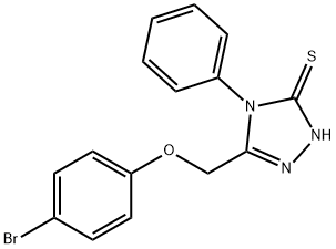 3-((4-BROMOPHENOXY)METHYL)-4-PHENYL-1,2,4-TRIAZOLINE-5-THIONE Struktur