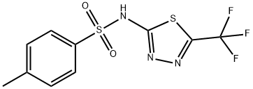 4-METHYL-N-[5-(TRIFLUOROMETHYL)-1,3,4-THIADIAZOL-2-YL]BENZENESULFONAMIDE Struktur