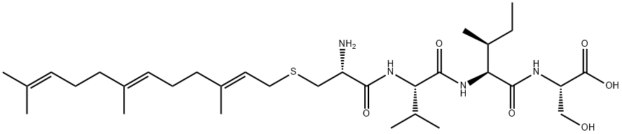 H-CYS(FARNESYL)-VAL-ILE-SER-OH Struktur