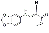 ETHYL 3-(BENZO[3,4-D]1,3-DIOXOLEN-5-YLAMINO)-2-NITRILOPROP-2-ENOATE Struktur