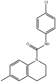 N-(4-CHLOROPHENYL)(6-METHYL(1,2,3,4-TETRAHYDROQUINOLYL))FORMAMIDE Struktur