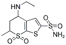 (4-ETHYLAMINO)-5,6-DIHYDRO-6-METHYL-4H-THIENO(2,3B)THIOPYRAN-2-SULPHONAMIDE-7,7-DIOXIDE Struktur