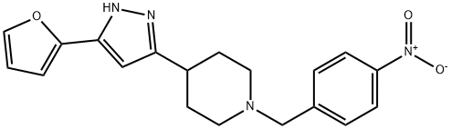 4-[5-(2-FURYL)-1H-PYRAZOL-3-YL]-1-(4-NITROBENZYL)PIPERIDINE Struktur