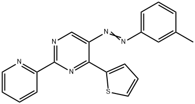 5-[2-(3-METHYLPHENYL)DIAZENYL]-2-(2-PYRIDINYL)-4-(2-THIENYL)PYRIMIDINE Struktur