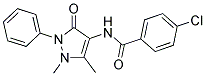 N-(2,3-DIMETHYL-5-OXO-1-PHENYL(3-PYRAZOLIN-4-YL))(4-CHLOROPHENYL)FORMAMIDE Struktur