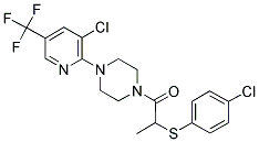 2-(4-CHLOROPHENYLTHIO)-1-(4-(3-CHLORO-5-(TRIFLUOROMETHYL)(2-PYRIDYL))PIPERAZINYL)PROPAN-1-ONE Struktur