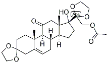 5-PREGNEN-17,21-DIOL-3,11,20-TRIONE 21-ACETATE DIETHYLENEKETAL Struktur