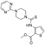 METHYL 3-(((4-PYRIMIDIN-2-YLPIPERAZINYL)THIOXOMETHYL)AMINO)THIOPHENE-2-CARBOXYLATE Struktur