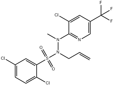 N-ALLYL-2,5-DICHLORO-N'-[3-CHLORO-5-(TRIFLUOROMETHYL)-2-PYRIDINYL]-N'-METHYLBENZENESULFONOHYDRAZIDE Struktur