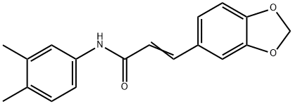 3-(1,3-BENZODIOXOL-5-YL)-N-(3,4-DIMETHYLPHENYL)ACRYLAMIDE Struktur