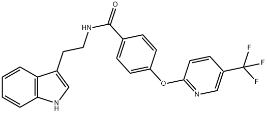 N-(2-INDOL-3-YLETHYL)(4-(5-(TRIFLUOROMETHYL)(2-PYRIDYLOXY))PHENYL)FORMAMIDE Struktur