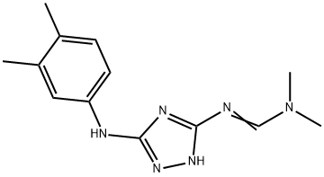 N'-[5-(3,4-DIMETHYLANILINO)-1H-1,2,4-TRIAZOL-3-YL]-N,N-DIMETHYLIMINOFORMAMIDE Struktur