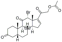 16,(5-BETA)-PREGNEN-12-ALPHA-BROMO-21-OL-3,11,20-TRIONE ACETATE Struktur