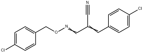 2-(([(4-CHLOROBENZYL)OXY]IMINO)METHYL)-3-(4-CHLOROPHENYL)ACRYLONITRILE Struktur